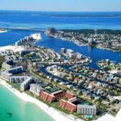 Destin Pass and the Harbor from above